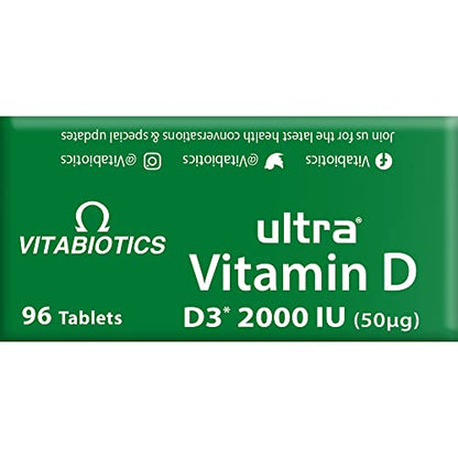 Vitabiotics Ultra Vitamin D Tablets 2000IU Extra Strength - 96 Count ( Pack of 1) Vitabiotics UltraBuy Supplements Australia