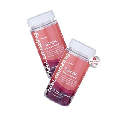 Collagen Gummies with Vitamins A and C, 500mg of Marine Collagen Per Serving, Advanced Skin Support, Feel AmazingBuy Supplements Australia