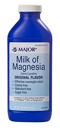 MAJOR Milk of Magnesia Saline Laxative - Original Flavor - Effective Overnight Relief - Stimulant-Free, Sugar-Free - 16 Fl Oz MAJORBuy Supplements Australia