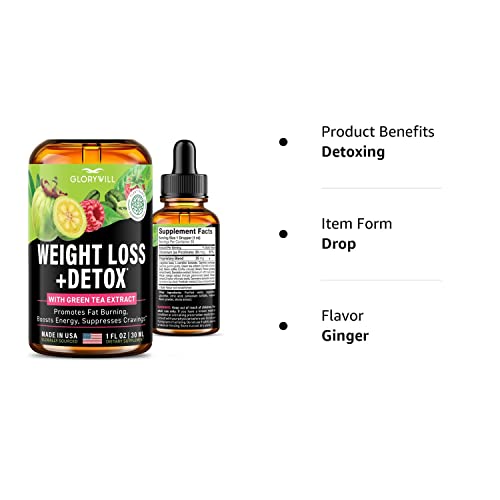 Weight Loss Drops Natural Detox Made in USA - Diet Drops for Fat Loss - Effective Appetite FQQFBuy Supplements Australia