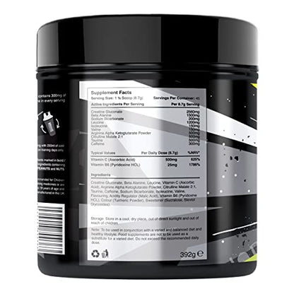 Warrior - RAGE Pre Workout Powder – Lightnin’ Lemonade 392g, WA-RG-045-01 WarriorBuy Supplements Australia