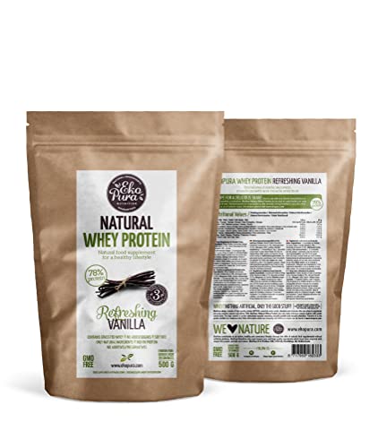 Ekopura Natural Whey Protein - Vanilla - 500g | 78% Protein | 100% Natural Grass Fed Whey EkopuraBuy Supplements Australia