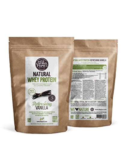 Ekopura Natural Whey Protein - Vanilla - 500g | 78% Protein | 100% Natural Grass Fed Whey EkopuraBuy Supplements Australia