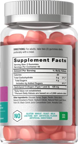 Hydrolyzed Collagen Gummies | 90 Count | Strawberry Flavored Gummy Supplement HorbäachBuy Supplements Australia