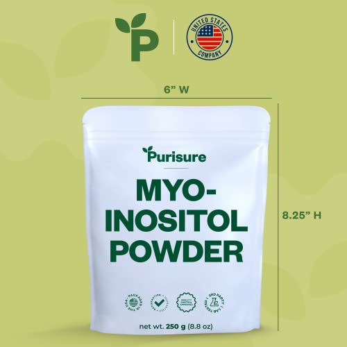 Purisure Myo-Inositol Powder, 250g, Fertility, Hormonal Balance and Ovarian Support PurisureBuy Supplements Australia
