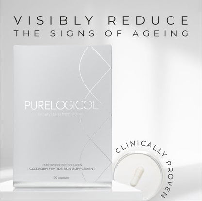 Collagen Tablets, Best Hydrolysed Protein Peptide Skin Supplement - 90 x Collagen Capsules x 800mg PurelogicolBuy Supplements Australia