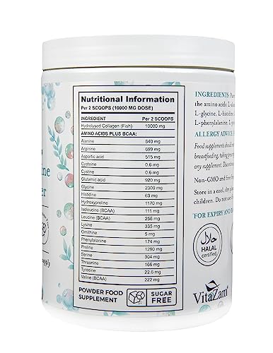 Vitazam Pure Marine Collagen Powder - 100% Hydrolysed Collagen Peptides for Hair Skin and Nails VitaZamBuy Supplements Australia
