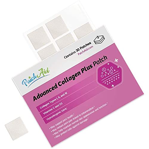 Patch Aid Advanced Collagen Plus - 30 Daily Topical Patches. 100% Natural & Vegan. Allergy & Filler Free Patch AidBuy Supplements Australia