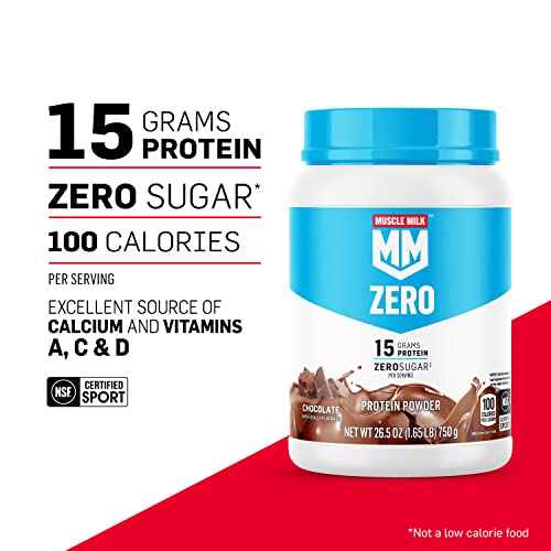 Muscle Milk ZERO, 100 Calorie Protein Powder, Vanilla, 15g Protein, 1.65 Pound, 25 Servings Muscle MilkBuy Supplements Australia