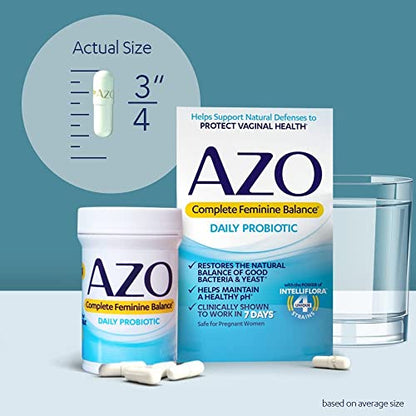 AZO Complete Feminine Balance Daily Probiotics for Women, Clinically Proven to Help Protect Vaginal Health AZOBuy Supplements Australia
