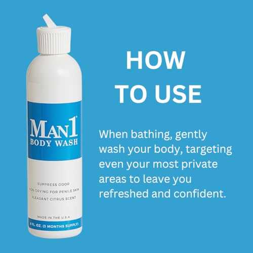 Man1 Body Wash, Anti-Odor Intimate Penile Cleanser For Down There Care, Hydrates Man1 Man OilBuy Supplements Australia