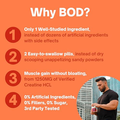 Creatine HCL Pills - Muscle Growth, Endurance, No Bloat, No Load, Not Flavored Goba TeaBuy Supplements Australia