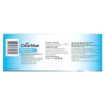 Clearblue Pregnancy Test Combo Pack, 10ct - Digital with Smart Countdown & Rapid ClearblueBuy Supplements Australia