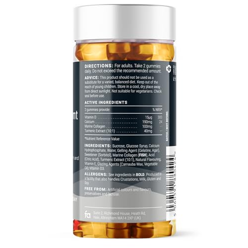 Feel Amazing Bone & Joint Complex Gummies - with Calcium, Vitamin D3 & Marine Collagen - 60 Grapefruit-Flavored Gummies - 30-Day Supply (1) Feel AmazingBuy Supplements Australia