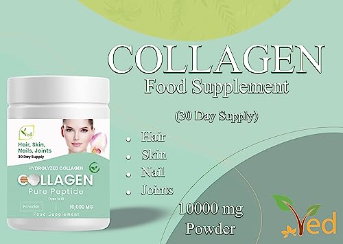 Collagen Peptides Powder Supplement, Support Joint, Bone, Skin, Muscles, Hair, Nail Growth VedBuy Supplements Australia