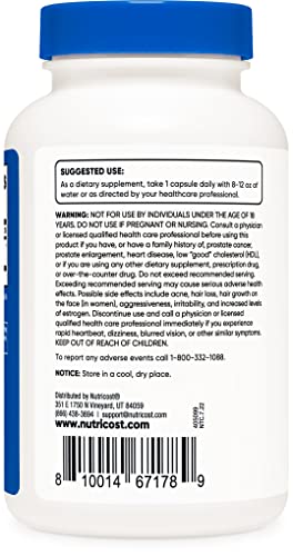 Nutricost DHEA 50mg, 240 Capsules - Gluten Free, Soy Free, Non-GMO, Supplement NutricostBuy Supplements Australia