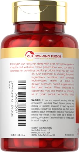 Carlyle Vitamin K2 MK7 100mcg | 200 Vegan Capsules | Menaquinone-7 Supplement CarlyleBuy Supplements Australia
