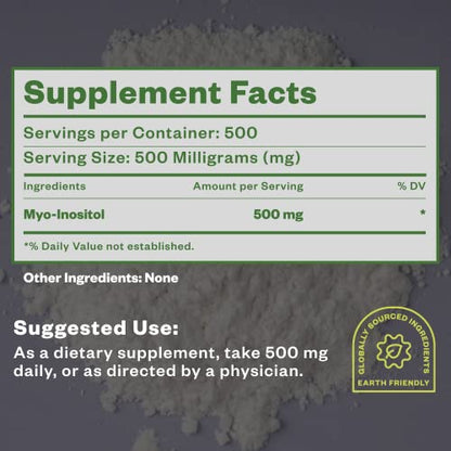 Purisure Myo-Inositol Powder, 250g, Fertility, Hormonal Balance and Ovarian Support PurisureBuy Supplements Australia