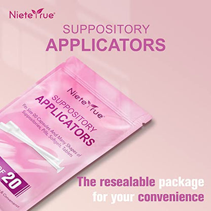 Nieteyrue 20-Packs Suppository Applicators for Women, Disposable, Individually Wrapped NieteyrueBuy Supplements Australia