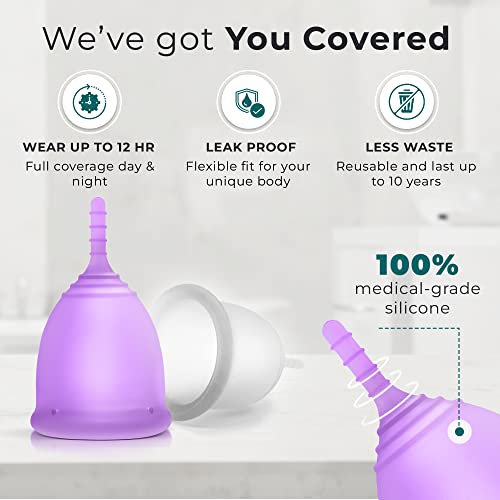 CareCup Menstrual Cups - Set of 2 Reusable Period Cups - Premium Design with Soft, Flexible CarecupBuy Supplements Australia