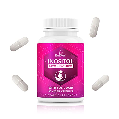 BeLive Myo-Inositol & D-Chiro Inositol Capsules - 90Ct I Inositol Supplement with Folic BeLiveBuy Supplements Australia
