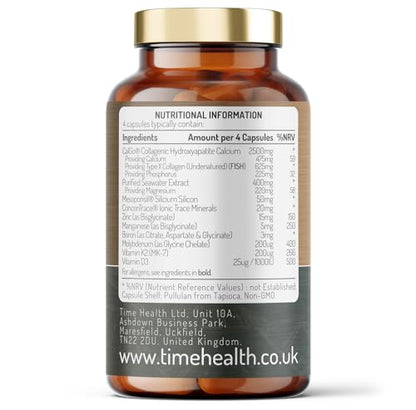 Bone Regen® – Osteo Support – Bone Strength, Density & Fracture Repair – with Calcium, Magnesium, Vitamin D3, K2, Zinc & Collagen Time HealthBuy Supplements Australia