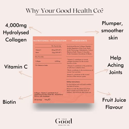 Your Good Health Co. – Your Beauty Premium Collagen Powder, Mixed Berry Your Good Health Co.Buy Supplements Australia