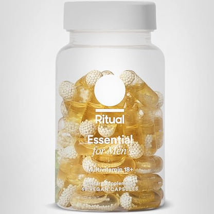 Ritual Men’s 18+ Daily Multivitamin - Key Essential Vitamins and Minerals to Support Energy, Muscle, Heart, Brain Health* - Including Zinc, D3, B12, A, K2