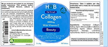 Holland & Barrett Bovine Collagen Tablet 3000mg 90 Tablets Holland & BarrettBuy Supplements Australia