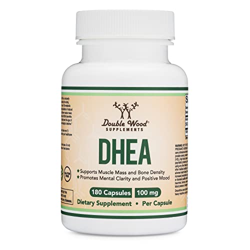 DHEA 100mg | 180 Capsules | Max Strength 6 Month Supply | Third Party Tested | Hormone Double Wood SupplementsBuy Supplements Australia
