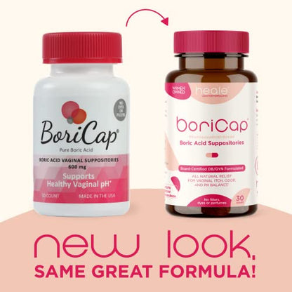 BoriCap - Boric Acid Suppositories for Women - 600 mg - Vaginal Health, pH Balance, Itch & Odor - Natural BoriCapBuy Supplements Australia