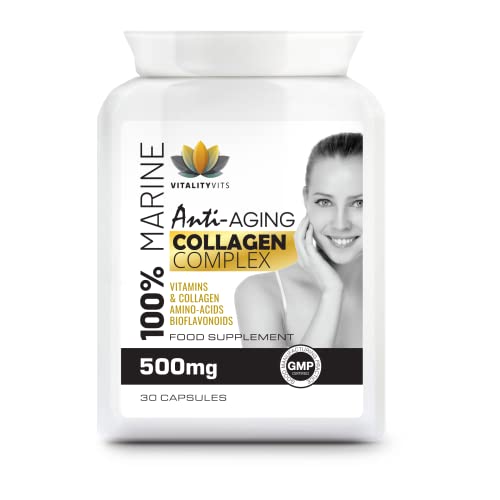 Marine Collagen Complex - High Strength 30 Capsules for Joint Support Hair VITALITYVITSBuy Supplements Australia
