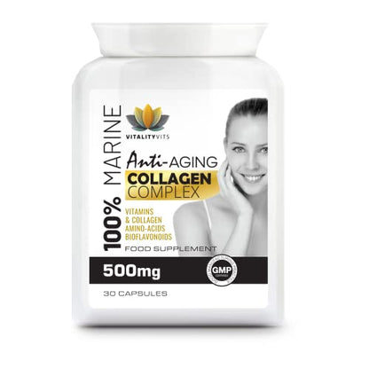 Marine Collagen Complex - High Strength 30 Capsules for Joint Support Hair VITALITYVITSBuy Supplements Australia