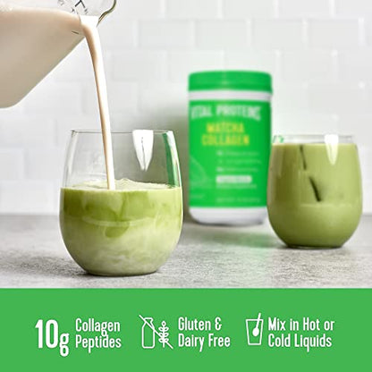 Vital Proteins Matcha Collagen Peptides Powder Supplement, L-theanine & Caffeine, Matcha Green Tea VITAL PROTEINSBuy Supplements Australia