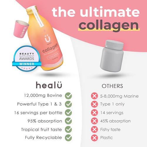 Collagen Supplements for Women, Highest-Dose 12000mg Liquid Collagen Peptides, Bovine Collagen HealuBuy Supplements Australia