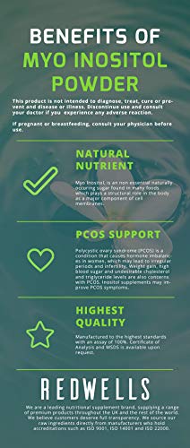 Myo Inositol Powder REDWELLS PCOS & Fertility GMO Free Vegan - 100g Pack REDWELLSBuy Supplements Australia