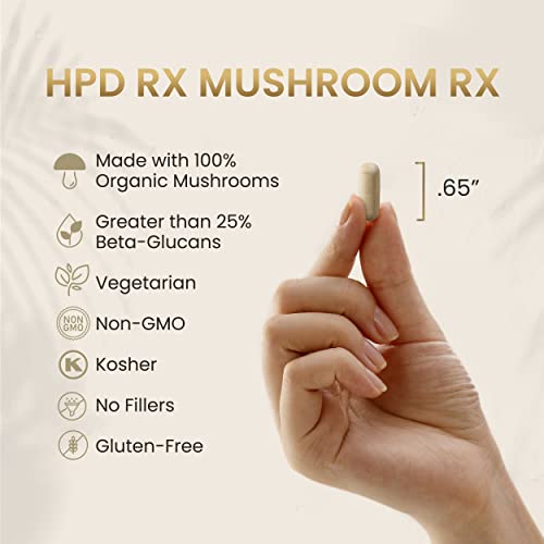 HPD Rx Mushroom Rx Organic Mushroom Extract Blend Max Immunity Dose, Lion’s Mane HPD RxBuy Supplements Australia