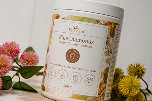 Vitazam Fine Diamond Bovine Collagen Powder - Hydrolyzed Type 1 & 3 Collagen Powder Protein VitaZamBuy Supplements Australia