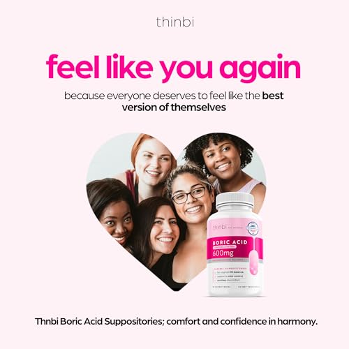 Thinbi Boric Acid Suppositories for Women w/Aloe Vera - BV Treatment & PH Balance ArtnaturalsBuy Supplements Australia