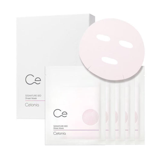CELONIA Signature Bio Facial Sheet Mask, Stem Cell Deep Hydrating Face Mask, Anti Aging Treatment For Healthy Glowing Skin, Minimize Pores, Reduce Fine Line, Boost elasticity, Correct Redness 5 Count CELINO buy supplements Au