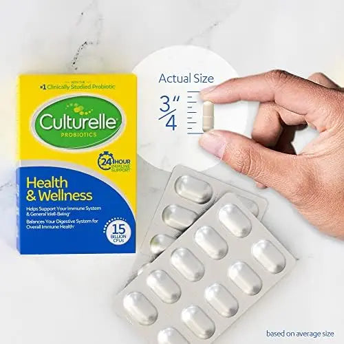 Culturelle Health & Wellness Daily Probiotic Supplement For Men & Women, Helps Support Your Immune System, Occasional Diarrhea, Gas & Bloating, 15 Billion CFUs, Non-GMO, 50 Count CulturelleBuy Supplements Australia