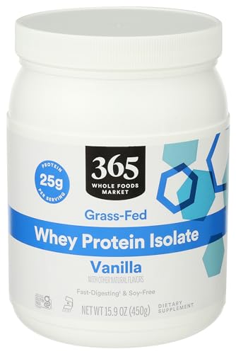 365 by Whole Foods Market, Vanilla Whey Protein Isolate, 15.9 Ounce 365 by Whole Foods MarketBuy Supplements Australia