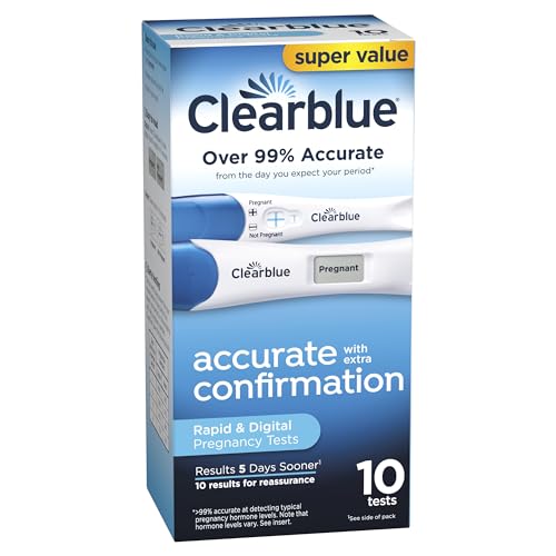 Clearblue Pregnancy Test Combo Pack, 10ct - Digital with Smart Countdown & Rapid ClearblueBuy Supplements Australia