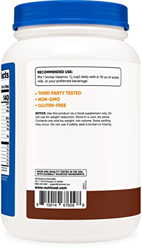 Nutricost Whey Protein Concentrate (Chocolate) 2LBS - Gluten Free & Non-GMO NutricostBuy Supplements Australia