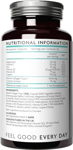 Premium Advanced Collagen Complex for Joint and Bone Health – High Strength Marine Collagen with Vitamin D3 V VitaminiBuy Supplements Australia