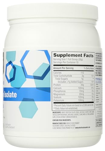 365 by Whole Foods Market, Vanilla Whey Protein Isolate, 15.9 Ounce 365 by Whole Foods MarketBuy Supplements Australia
