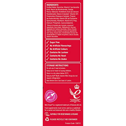 Natures Aid Mini Drops Multi-vitamin for Infants and Children, Sugar Free, 50 ml Natures AidBuy Supplements Australia