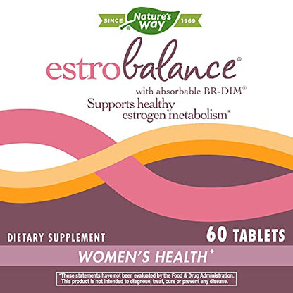 Nature's Way Estrobalance, Absorbable BR-DIM, Supports Healthy Estrogen Metabolism*, Vegan, Gluten Free, 60 Tablets (Packaging May Vary) Nature's WayBuy Supplements Australia