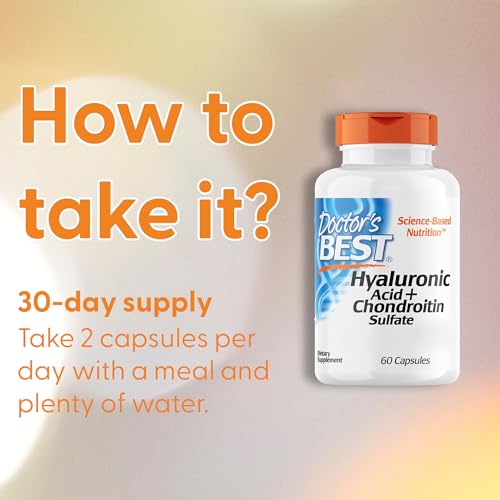 Doctor's Best, Hyaluronic Acid with Chondroitin Sulphate and Collagen, 60 Capsules, Gluten Free, SOYA Free Doctor's BESTBuy Supplements Australia