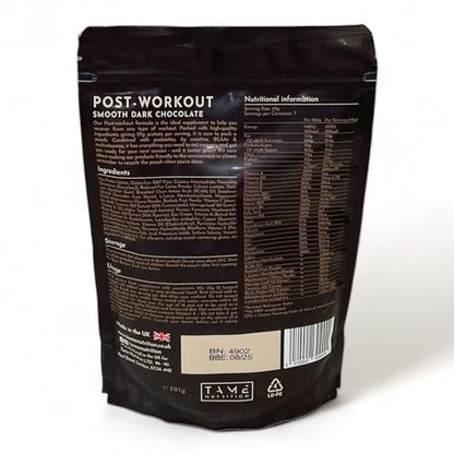 Vegan Post Workout Protein Powder | Dark Chocolate | 301g | Tame Nutrition Tame NutritionBuy Supplements Australia
